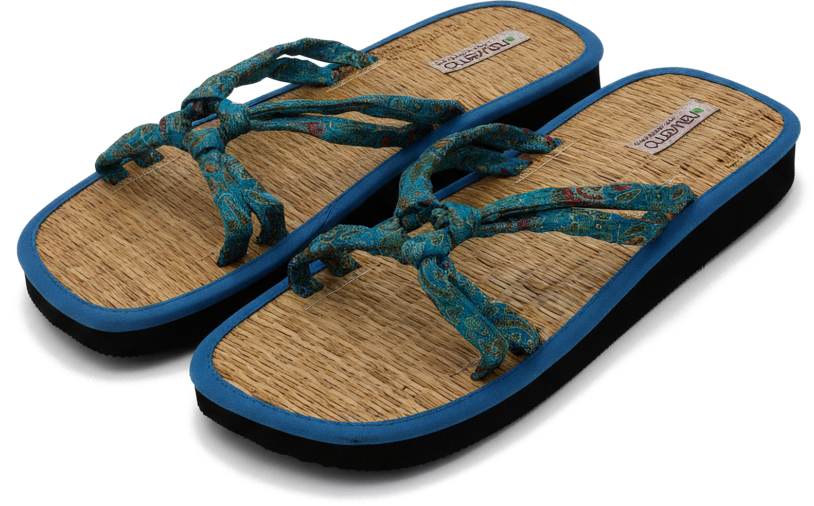 Zapatillas canela Nawemo "Turquesa