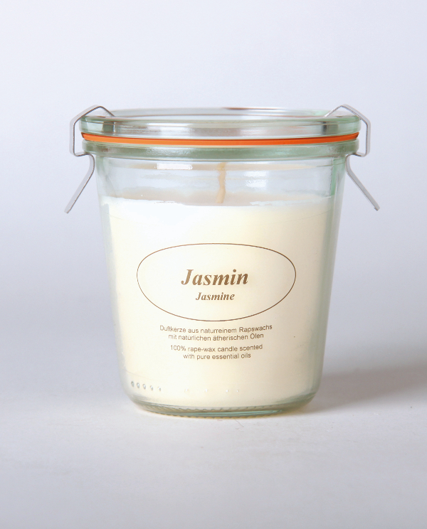 Rapeseed wax candle in a jar "Jasmin"