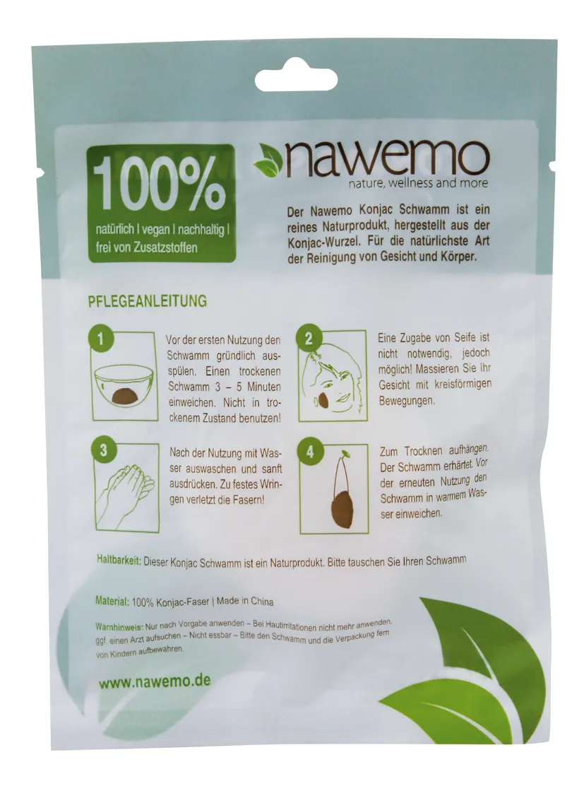 Nawemo Konjac Schwamm Verpackung