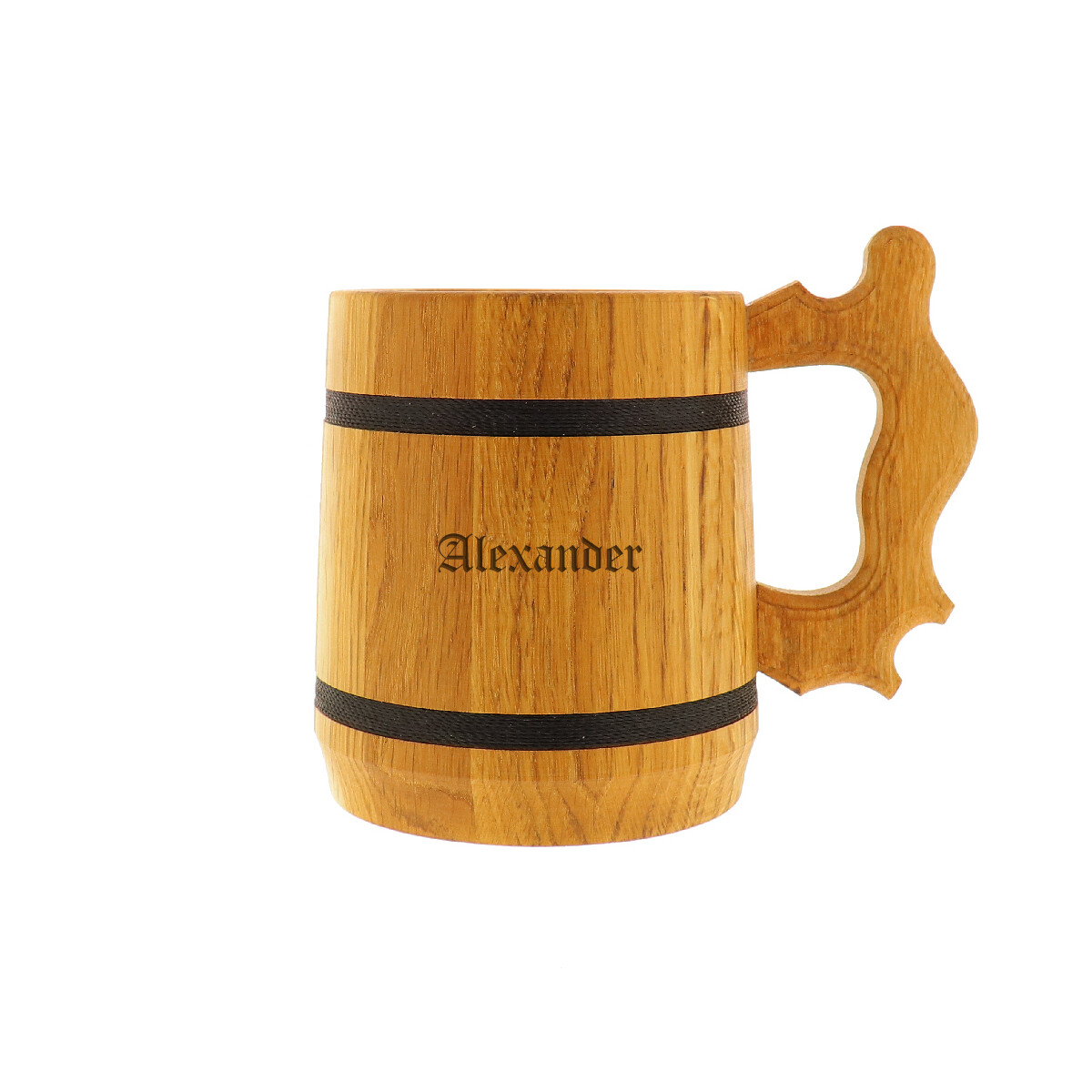 bierkrug-mit-edelstahleinsatz-aus-eiche-195-cm Boccale da birra con inserto in acciaio inox in rovere 19,5 cm