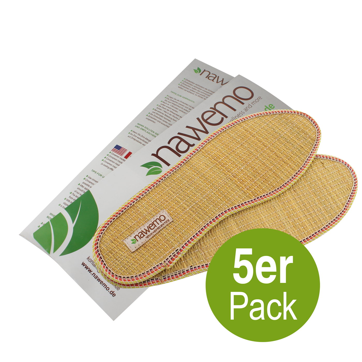 Zimtsohle Nawemo "Binse", 5er Pack