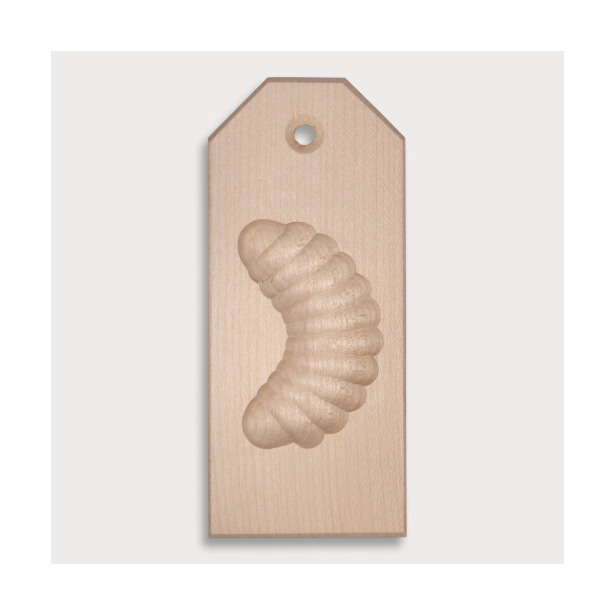Backform Vanillekipferl aus Holz 14,5 cm