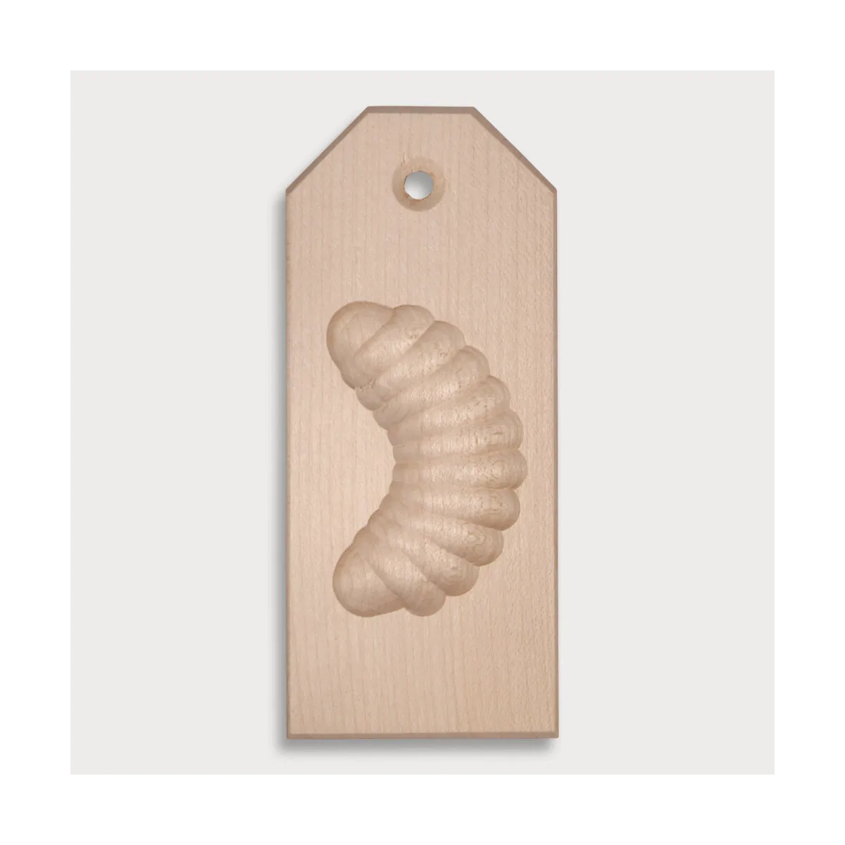 Backform Vanillekipferl aus Holz 14,5 cm