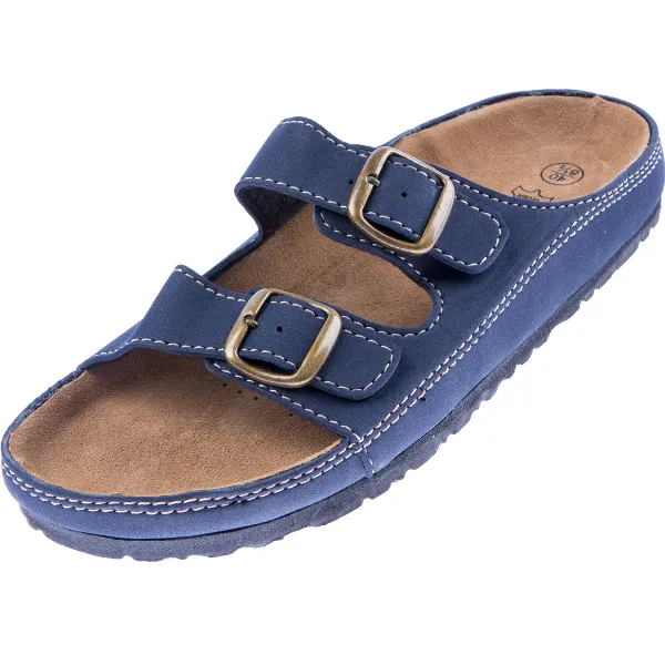 Leder-Zimtlatschen Nawemo "Blau"