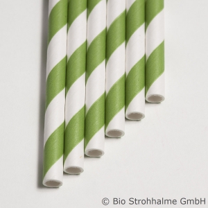 20 Papier-Trinkhalme, grün