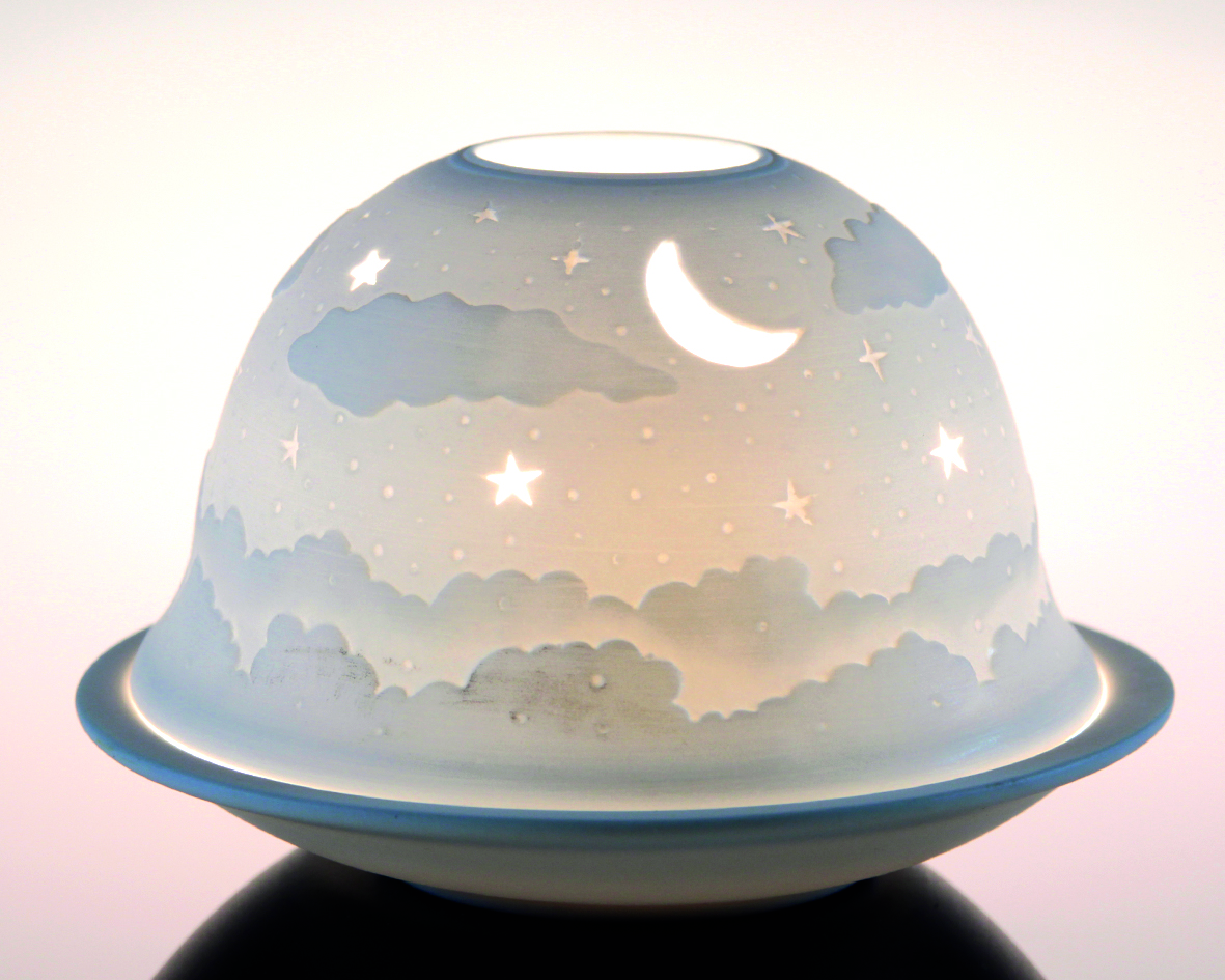 Dome-Lights "Firmament", weiß - Leuchtobjekt aus Porzellan