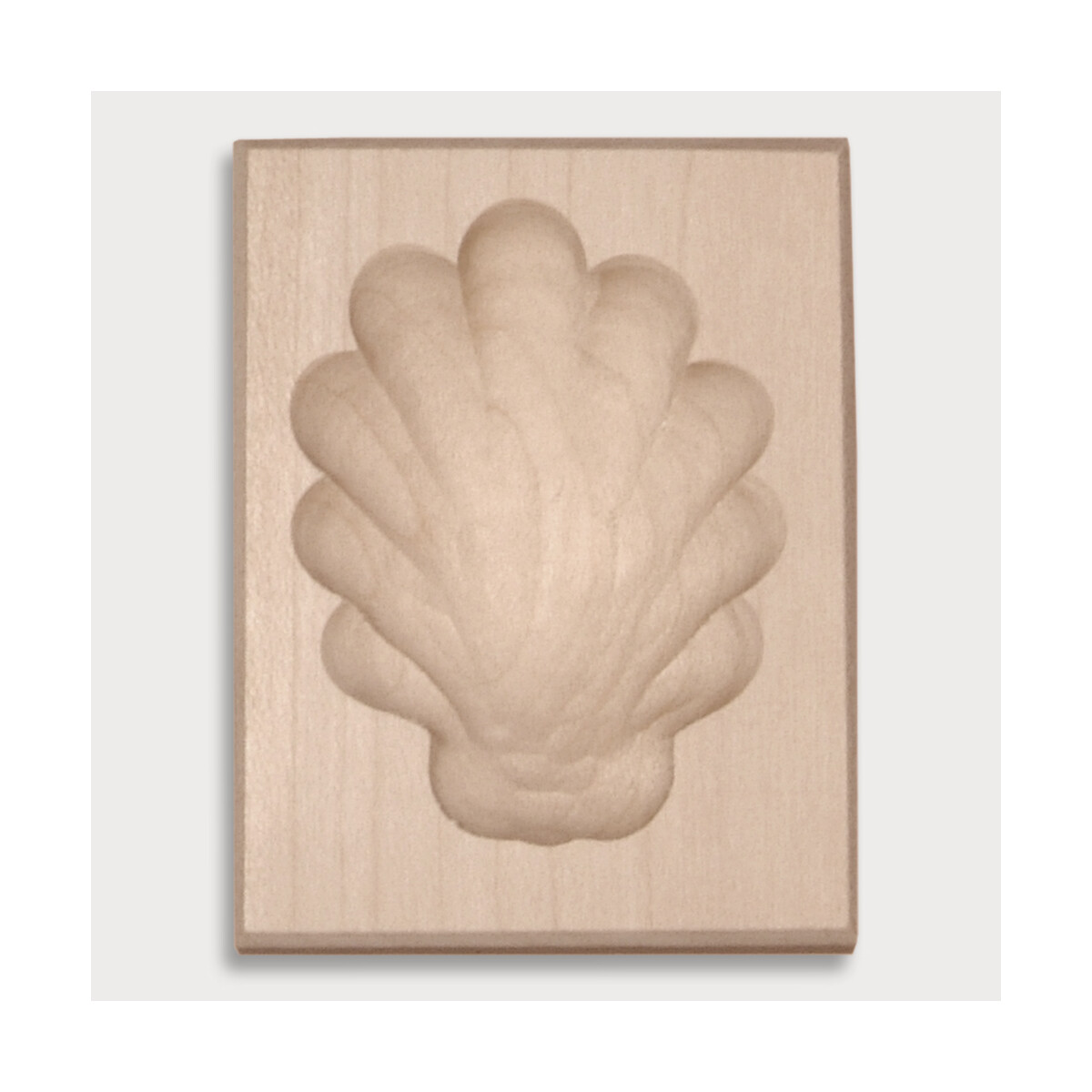 Backform Muschel/Bärentatze aus Holz 6,3 cm