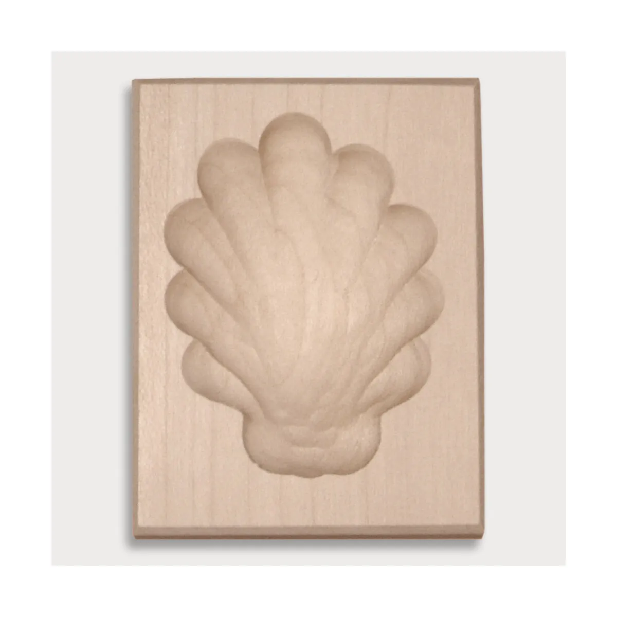 Backform Muschel/Bärentatze aus Holz 6,3 cm