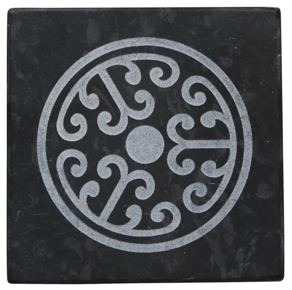 Fair-Trade Seifenschale Untersetzer "Yi", schwarz