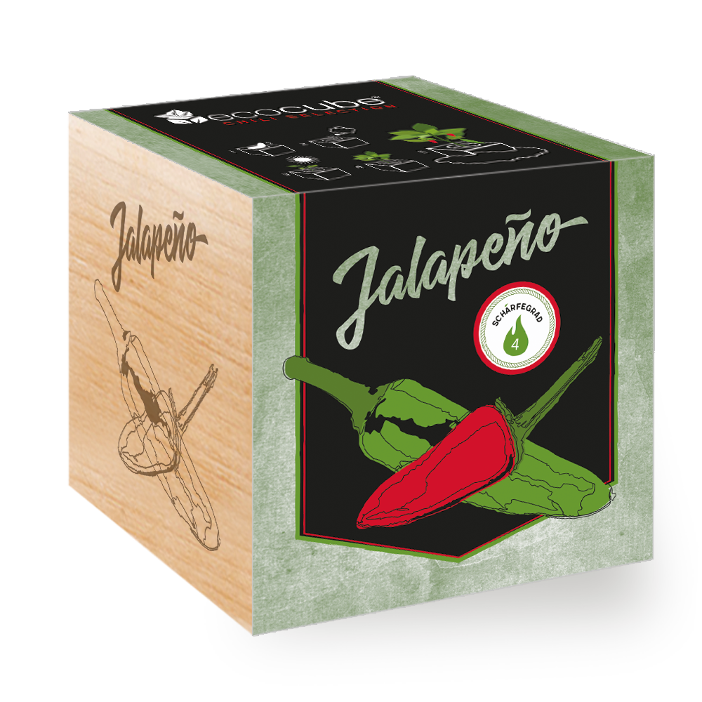 Impianto Ecocube in un cubo di legno "Jalapeño
