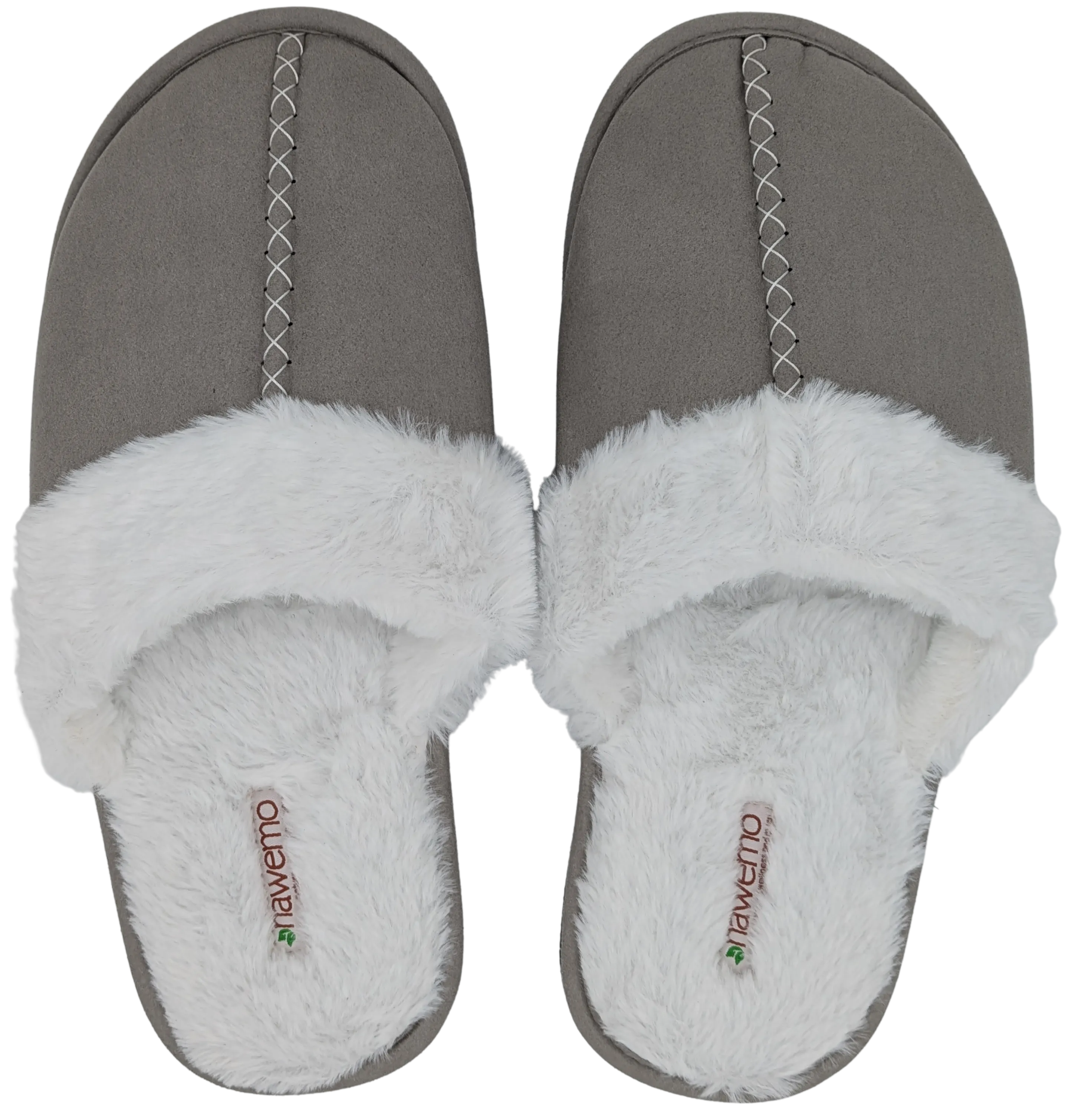 Zimthausschuhe Winter Nawemo "Flauschi Grey"