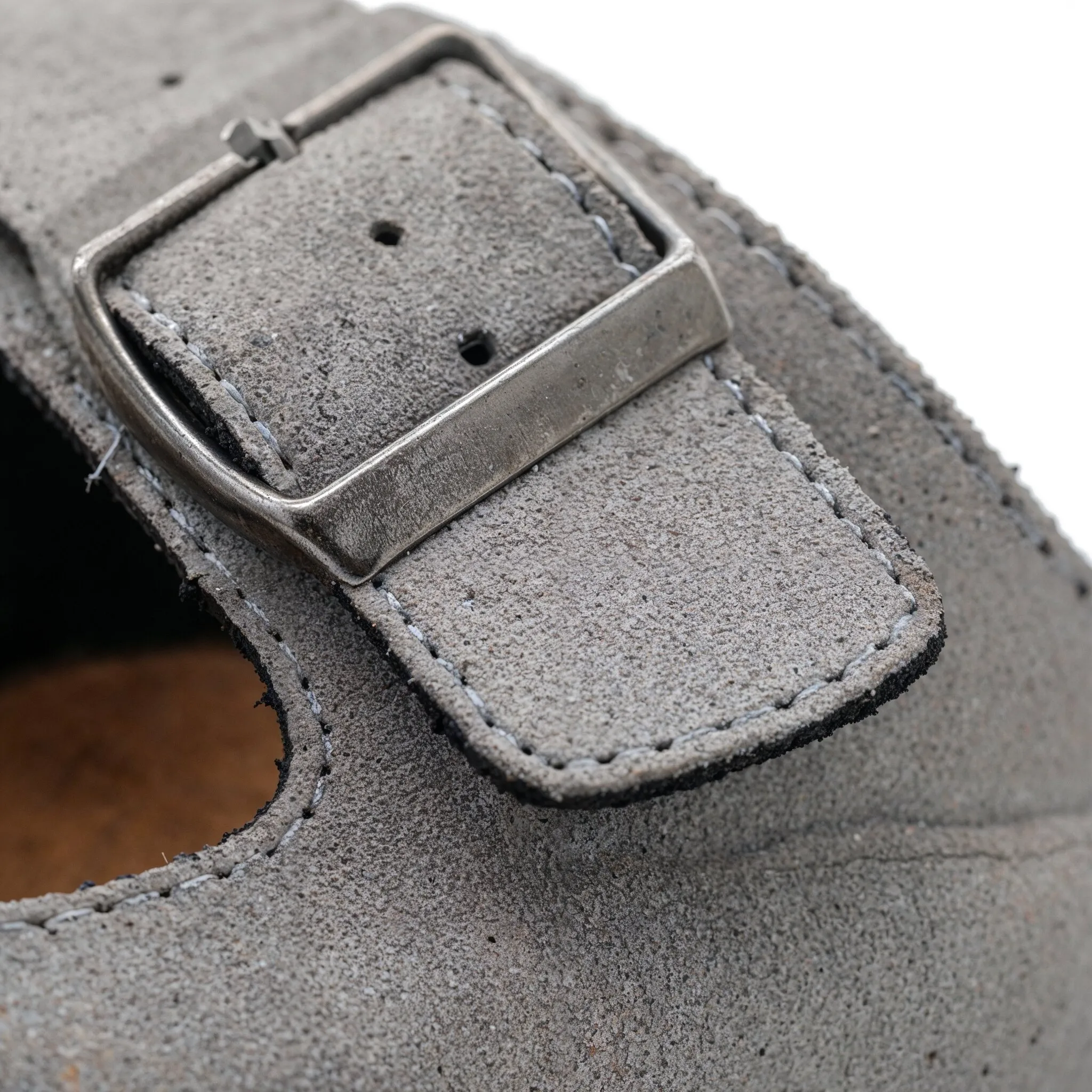 Sandales en cuir à la cannelle Nawemo « Gris » Sandales en cuir à la cannelle Nawemo « Gris »