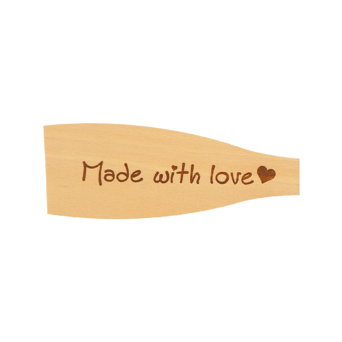 Pfannenwender mit Spruch Made with love" aus Holz 30 cm"