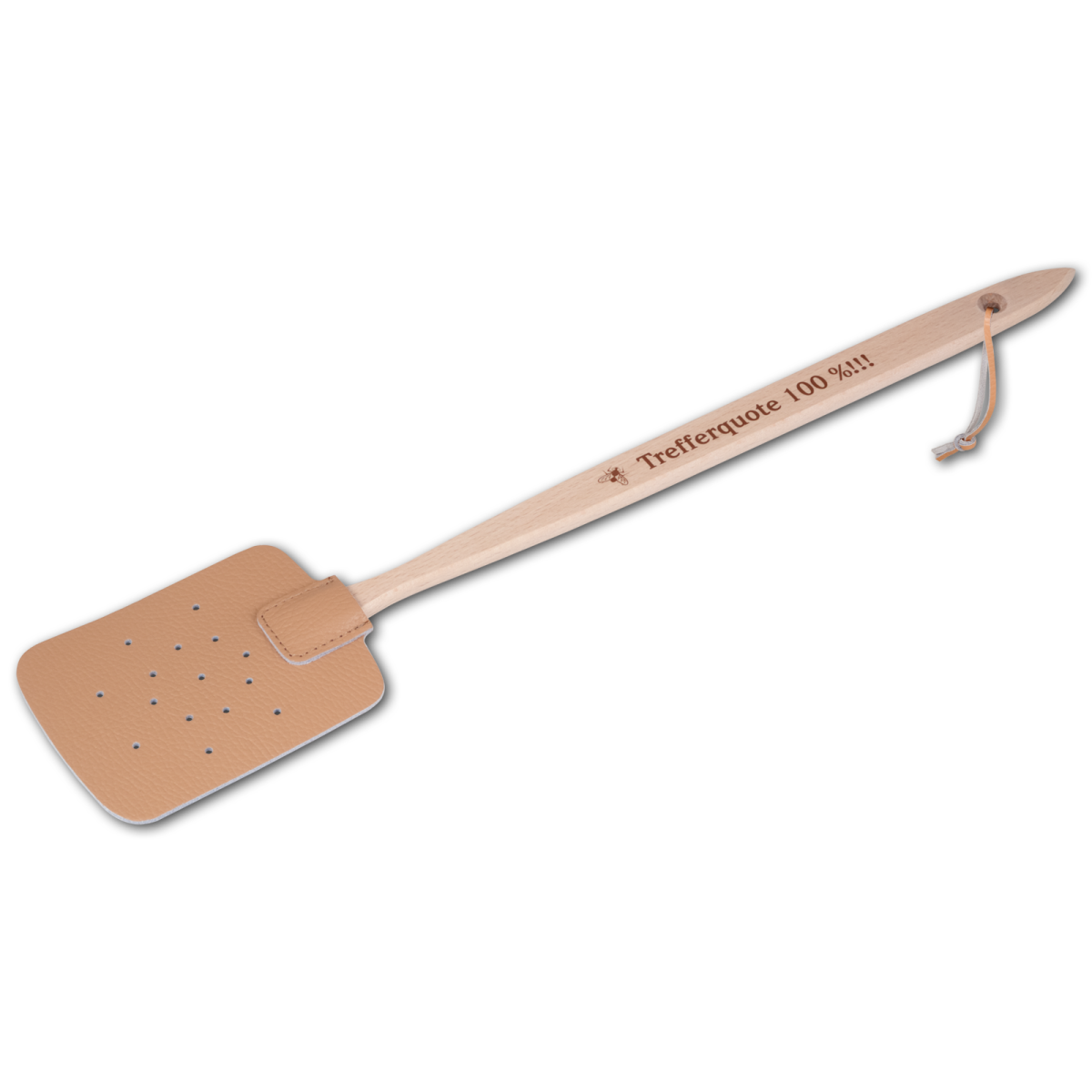 Fly swatter with imprint hit rate 100%!!! made of wood 47.5 cm