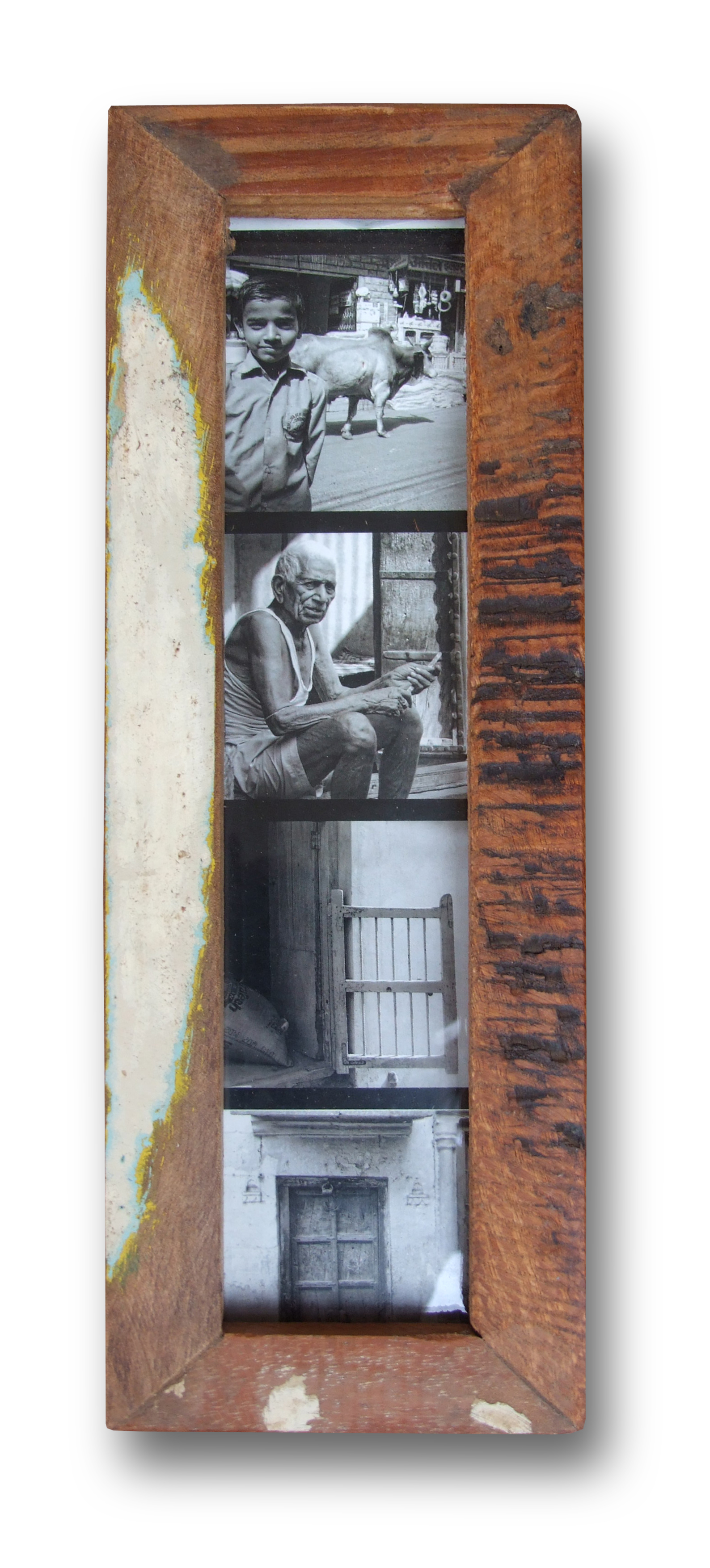 Fundholz recycling picture frame "Photopix passport photos" 24x8cm