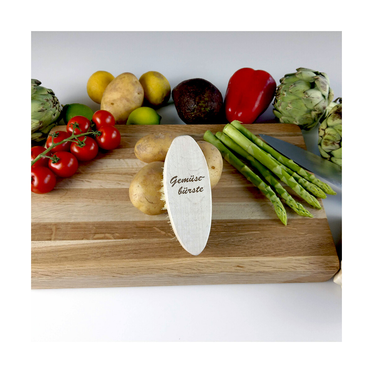 Brosse à légumes, véritable Union et Fibre en bois 13,5 cm