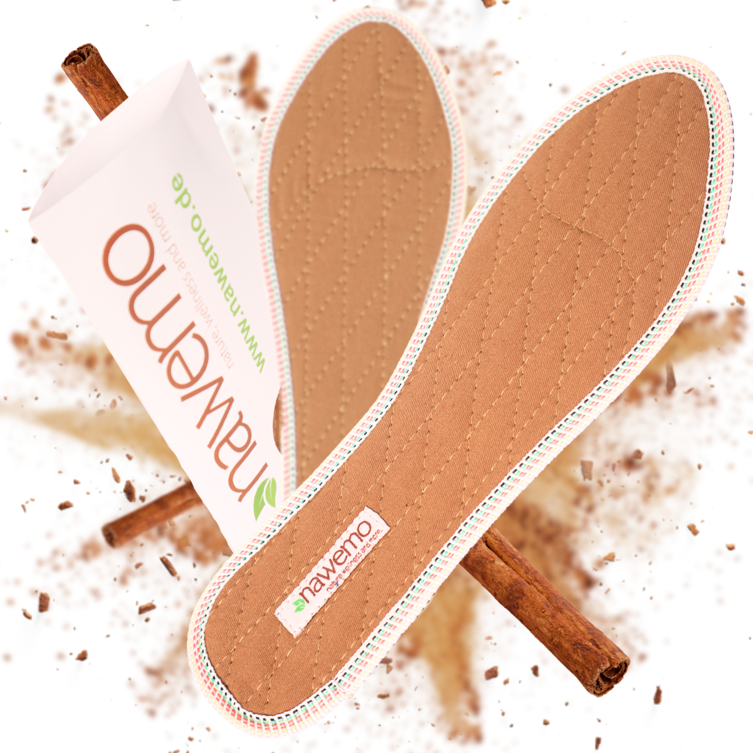 Suelas canela Nawemo "marrón", ajuste normal - paquete de 5 Suelas canela Nawemo marrones con ajuste normal, hechas de material natural.