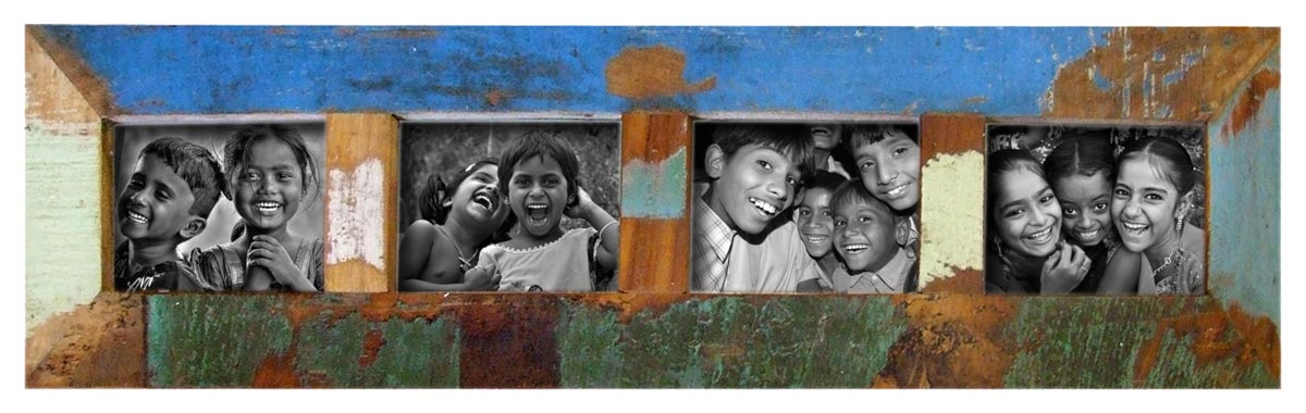 Fundholz recycling picture frame "Family", 84cmx22cm