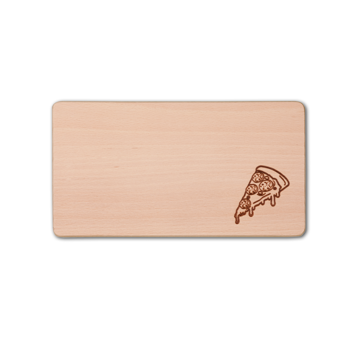 Breakfast board, rectangular, with "Pizza" motif made of wood 22 cm"