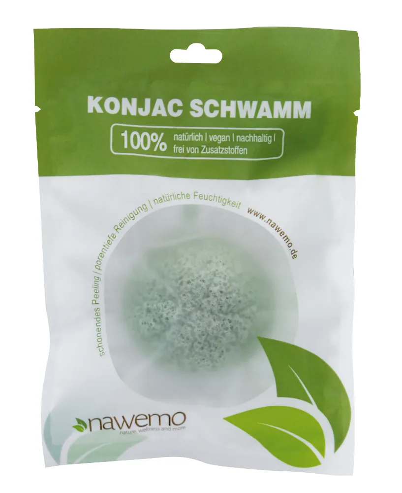 Nawemo Konjac Schwamm Aloe Vera, angefeuchet