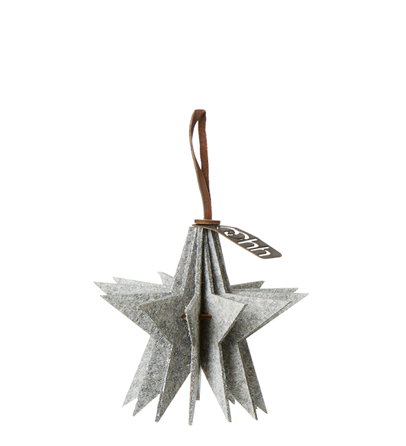 Weihnachtsbaumschuck "Stern", weiß Ökofilz