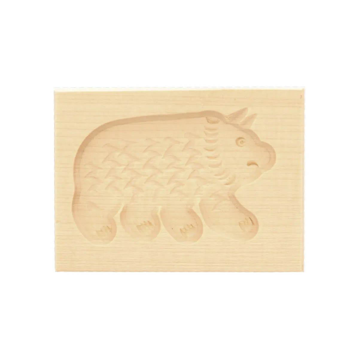 Spekulatiusform, 1 Bild, laufender Bär aus Holz 8 cm