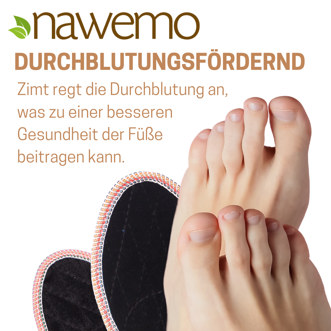 Suelas de canela Nawemo "terciopelo" Suelas de canela Nawemo 'terciopelo' con base antideslizante y efecto de masaje en los pies.