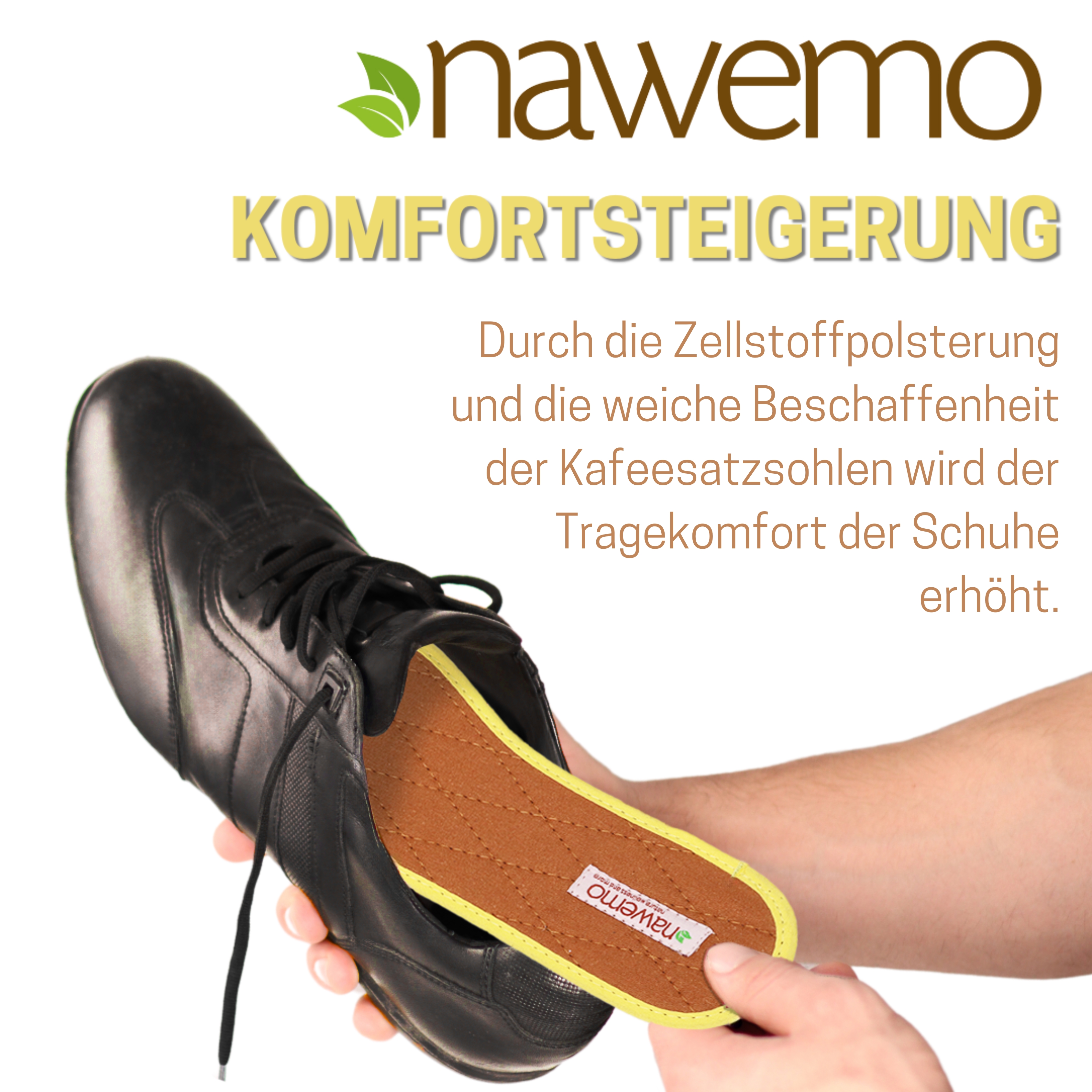 Plantillas de posos de café Nawemo® | Transpirables contra el sudor de los pies Plantillas de posos de café Nawemo® | Transpirables contra el sudor de los pies