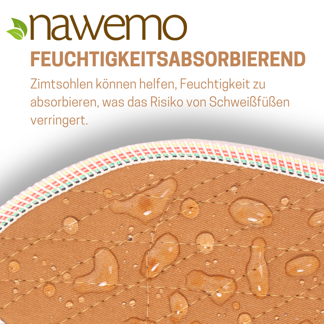 Semelles à la cannelle Nawemo "marron", forme étroite - paquet de 5 Semelles à la cannelle Nawemo "marron", forme étroite - paquet de 5