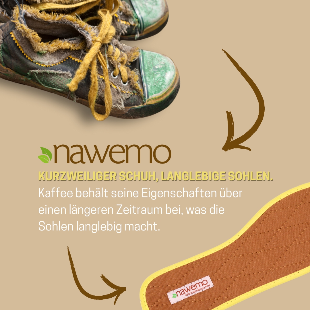 Plantillas de posos de café Nawemo® | Transpirables contra el sudor de los pies Plantillas de posos de café Nawemo® | Transpirables contra el sudor de los pies