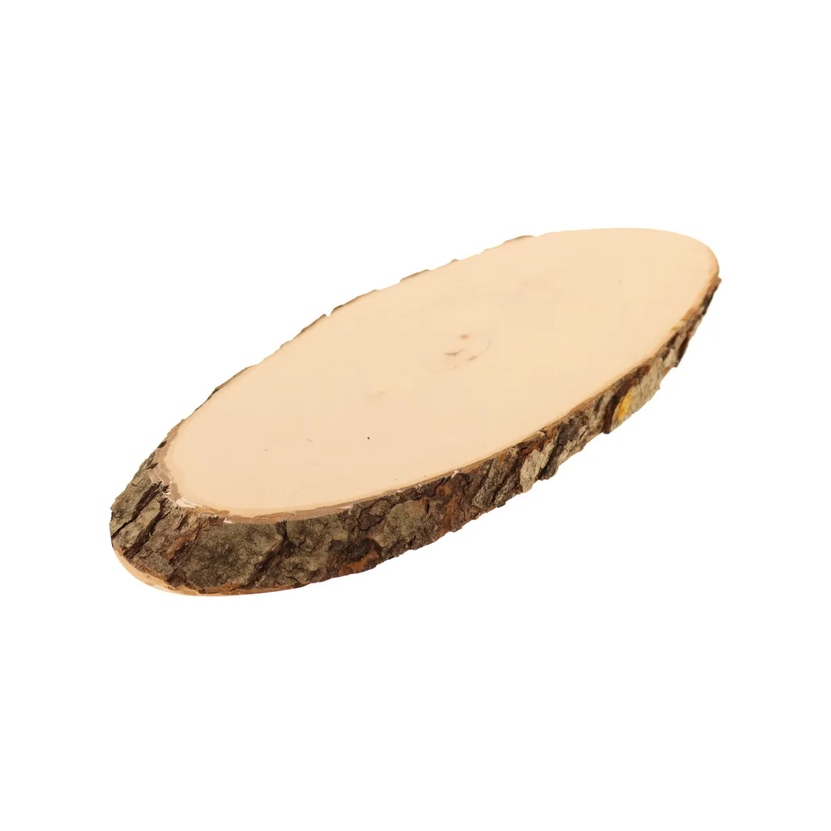 Holzscheiben mit Rinde, oval, unlackiert aus Holz 37,5 cm