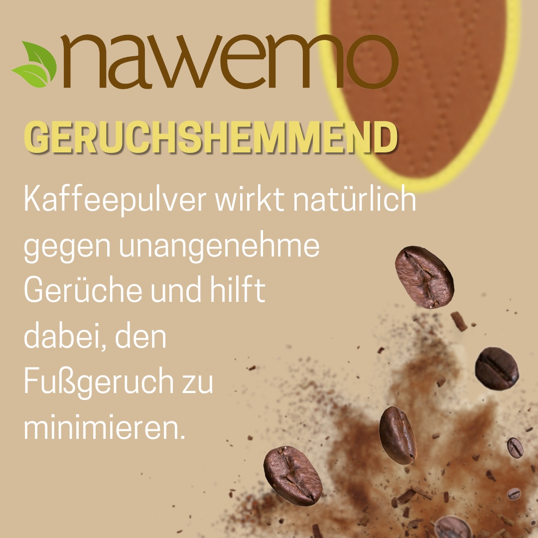 Plantillas de posos de café Nawemo® | Transpirables contra el sudor de los pies Plantillas de posos de café Nawemo® | Transpirables contra el sudor de los pies