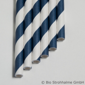 20 Papier-Trinkhalme, blau