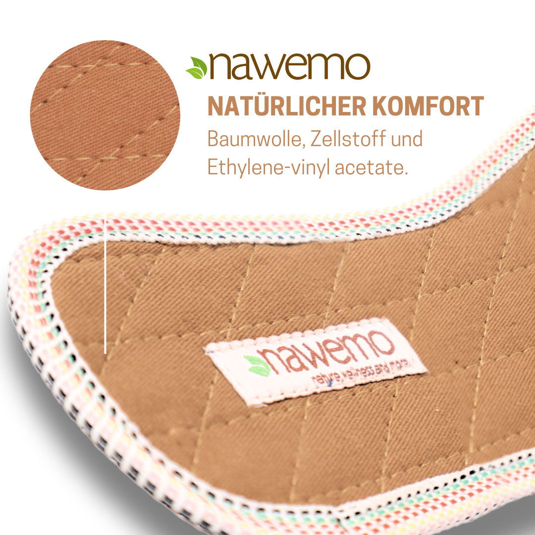Suelas canela Nawemo "marrón", ajuste normal - paquete de 5 Suelas canela Nawemo marrones con ajuste normal, hechas de algodón y celulosa.