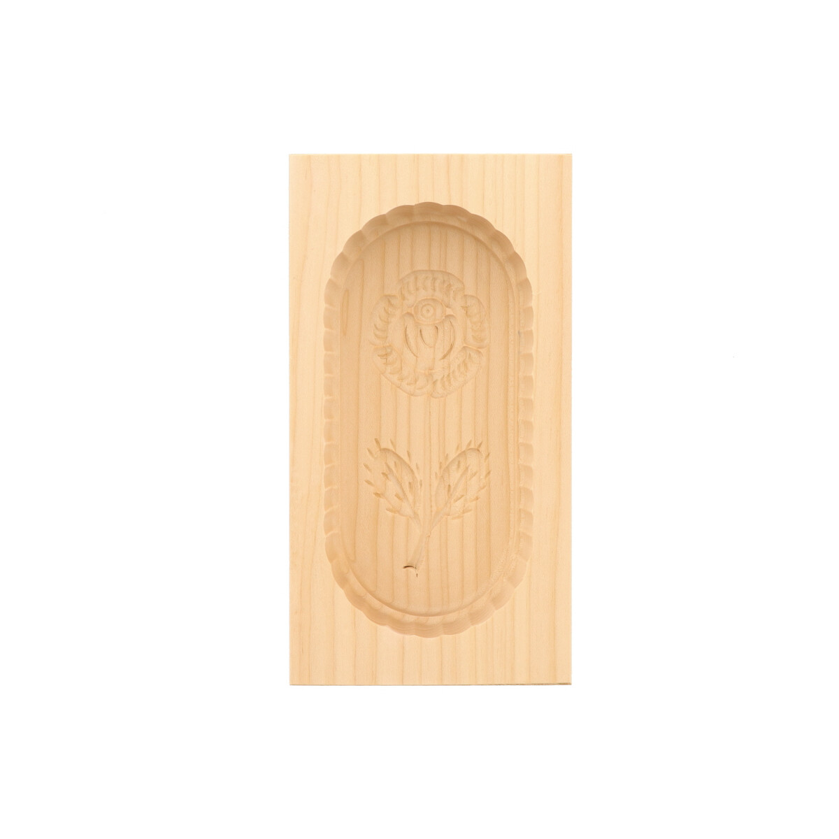Butterform, eckig, 250 Gramm, Rose aus Holz 19 cm
