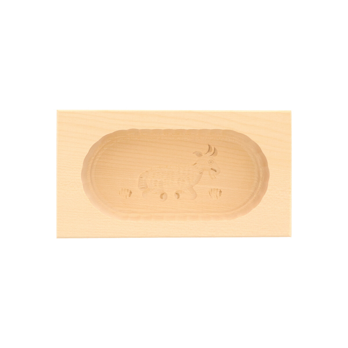 Butterform, eckig, 125 Gramm, Ziege aus Holz 14 cm