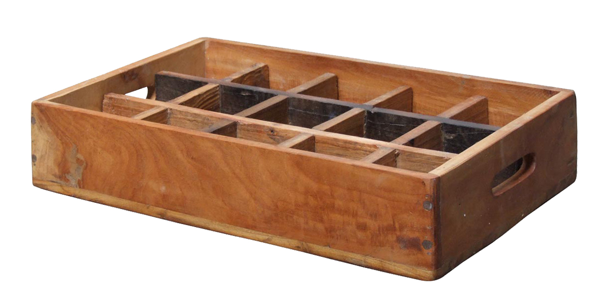 Fundholz Recycling Getränketablett, natur