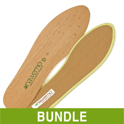 Bundle_zedernsohle-zimtsohle-natur-damen-9000d Paquete de dos pares de plantillas de cedro y canela en marrón, ajuste estrecho para señoras.