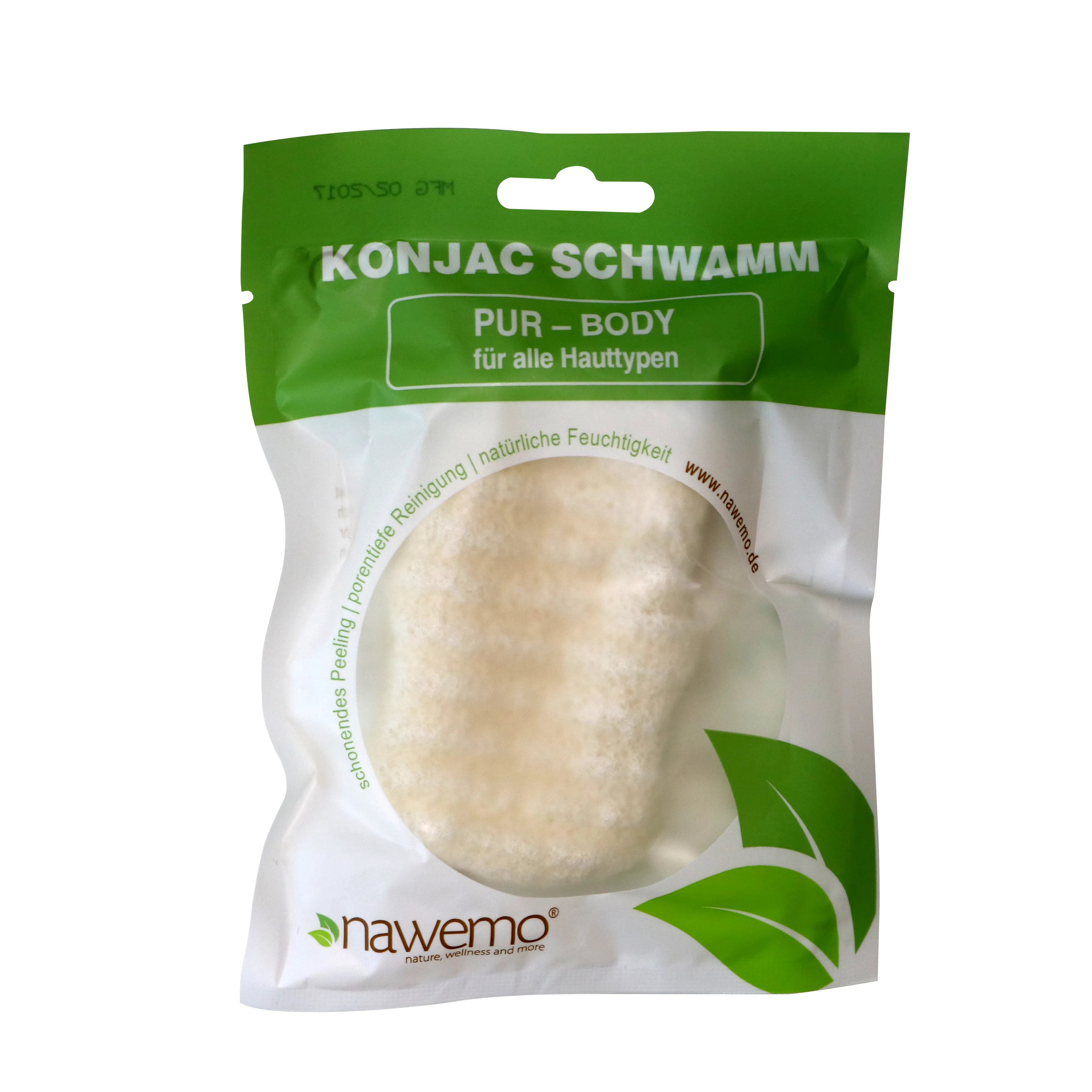 Konjac Schwamm BODY Pur, für alle Hauttypen