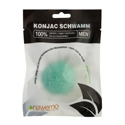 Konjac Schwamm MEN Pfefferminze, für Männerhaut