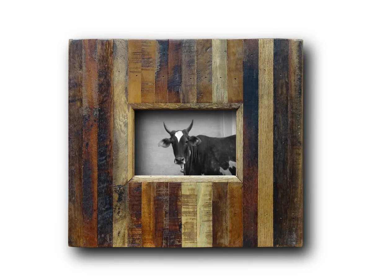 Marco de reciclaje de madera encontrada "Triniburn 1015", 36 x 22 cm